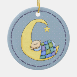 De Cerâmica Ornamento Twinkle Twinkle Baby Boy