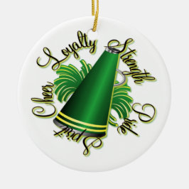 De Cerâmica Ornamento verde e amarelo do elogio das qualidades