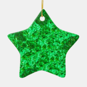 De Cerâmica Ornamento verde lindo da estrela