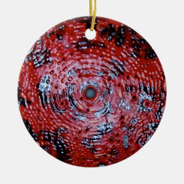 De Cerâmica Ornamento vermelho da rotação (Frente)