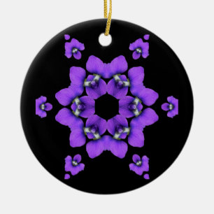 De Cerâmica Ornamento violeta roxo do caleidoscópio