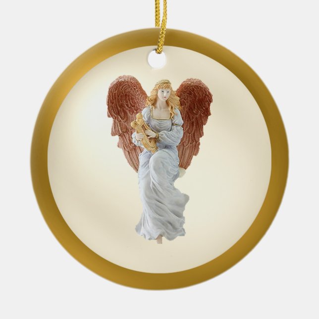 De Cerâmica Ornamento vivo do anjo da irmã (Frente)
