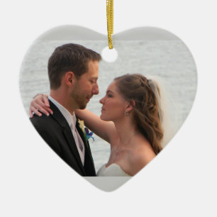 De Cerâmica Ornamento Wedding personalizado da foto
