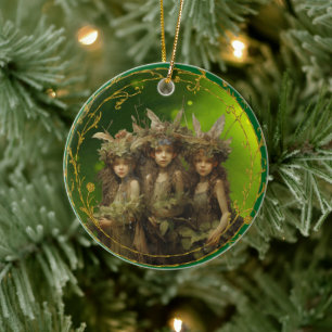 De Cerâmica Ornamento WoodlandFairies, Decoração Florestal Fai