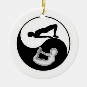 De Cerâmica Ornamento Yin-Yang Yoga