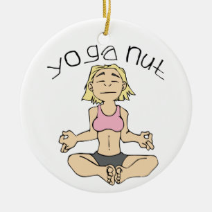De Cerâmica Ornamento Yoga Nut Yogi