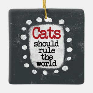 De Cerâmica Os Gatos Deveriam Governar O Ornamento Mundial