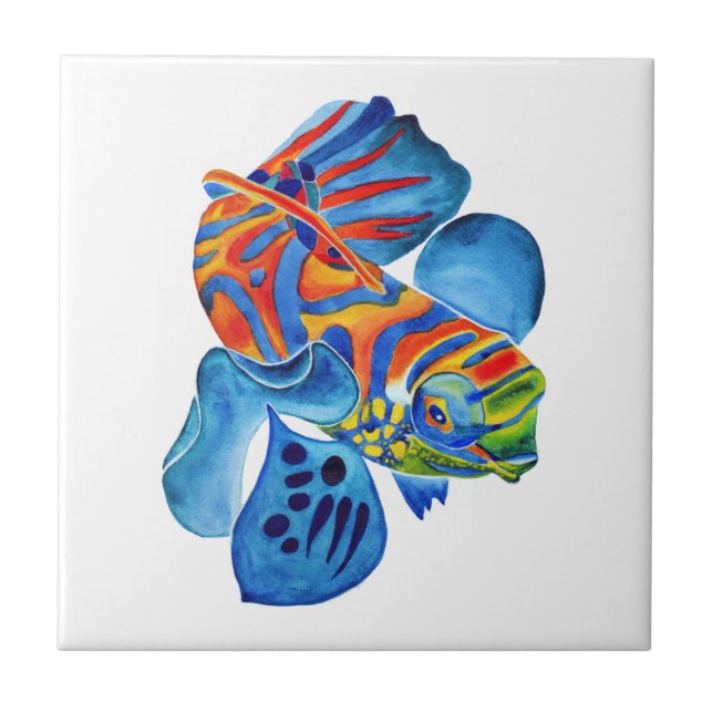 De Cerâmica Os peixes do mandarino projetam o azulejo (Frente)