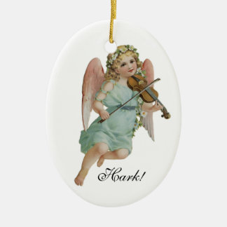 De Cerâmica Ouça! Ornamento do anjo