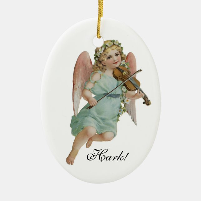 De Cerâmica Ouça! Ornamento do anjo (Frente)
