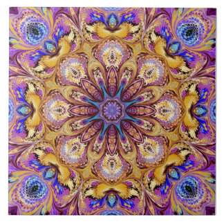 De Cerâmica Ouro do roxo do azulejo do caleidoscópio
