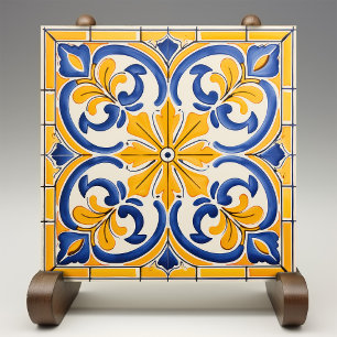 De Cerâmica Ouro Fleur-de-Lis Azulejo Impressão