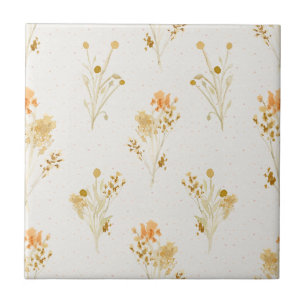De Cerâmica Ouro Flores Selvagens Especkle Azulejo cerâmico