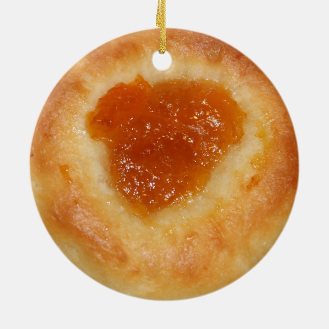 De Cerâmica Outro ornamento Apricot Kolache (Traseira)
