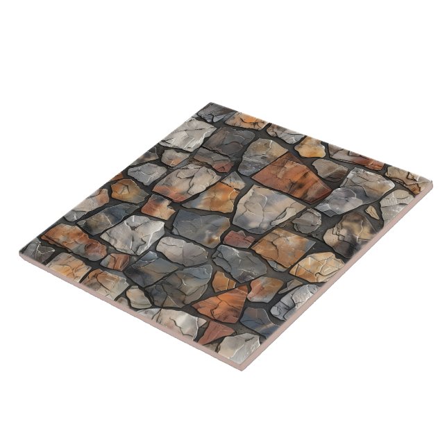 De Cerâmica Paciência Cozy Com Bela Azulejo Flagstone (Lateral)