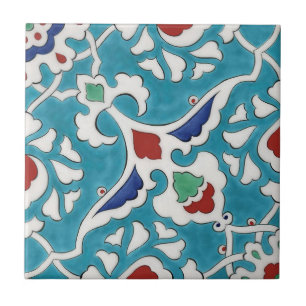 De Cerâmica Padrão Azulejo Branco Azulejo Vermelho Azul