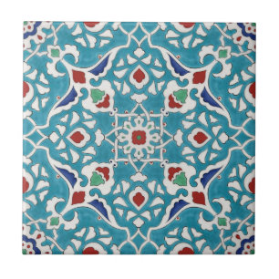 De Cerâmica Padrão Azulejo Branco Azulejo Vermelho Azul