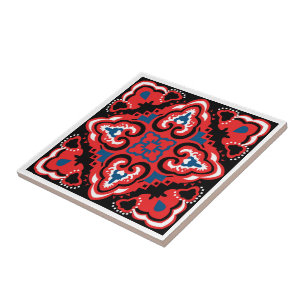 De Cerâmica Padrão Azulejo Vermelho