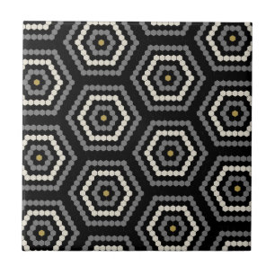 De Cerâmica Padrão do Azulejo Hexagon Penny Hex Preto