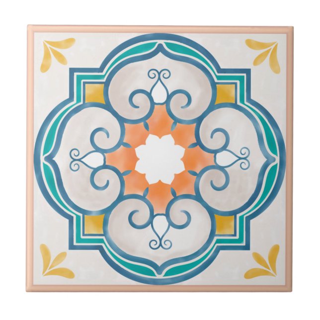 De Cerâmica Padrão do Azulejo Mandala (Frente)