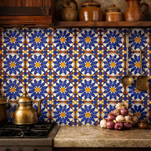 De Cerâmica Padrão Floral Geométrico Azulejo