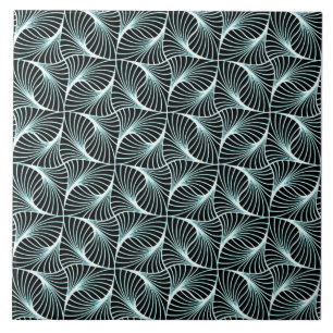 De Cerâmica Padrão Geométrico Azulejo Preto e Azul Cerâmico