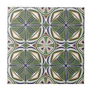 De Cerâmica Padrão geométrico do Azulejo Verde Elegante