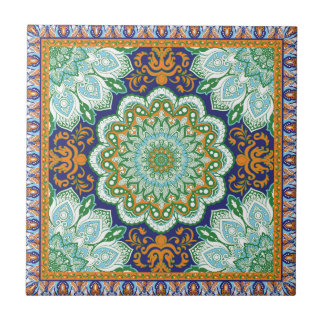 De Cerâmica Padrão Islâmico Laranja, Azul, Azulejo Cerâmico Ve
