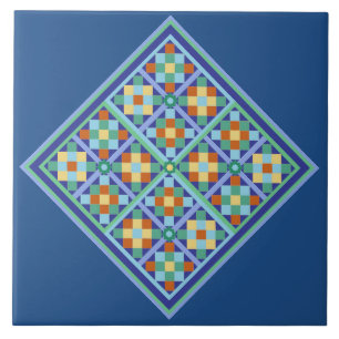 De Cerâmica Padrão quadrado do azulejo marroquino