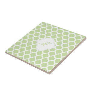 De Cerâmica Padrão Verde marroquino com Trivet do Azulejo Mon