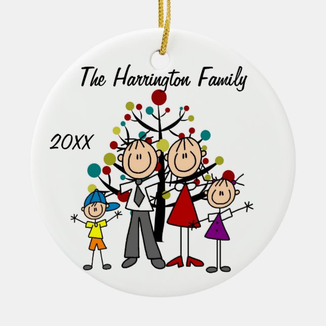 De Cerâmica Pais da família, menina, e ornamento feitos sob (Frente)