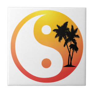 De Cerâmica Palmeiras no Azulejo Sunset Yin Yang