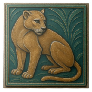 De Cerâmica Pantera Flórida - Azulejo cerâmico