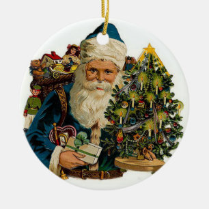 De Cerâmica Papai noel do Victorian que leva o ornamento do
