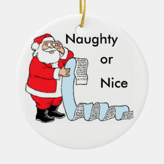 De Cerâmica Papai noel impertinente ou ornamento agradável