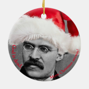 De Cerâmica Papais noeis Ornamento ateu Nietzsche