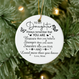 De Cerâmica Para o ornamento da minha filha para o Natal
