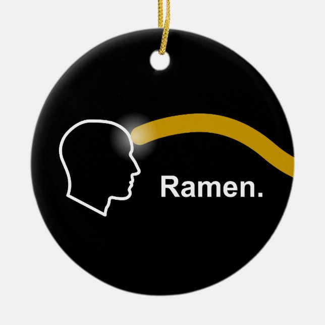 De Cerâmica Pastafarianism - ornamento dos Ramen (Frente)