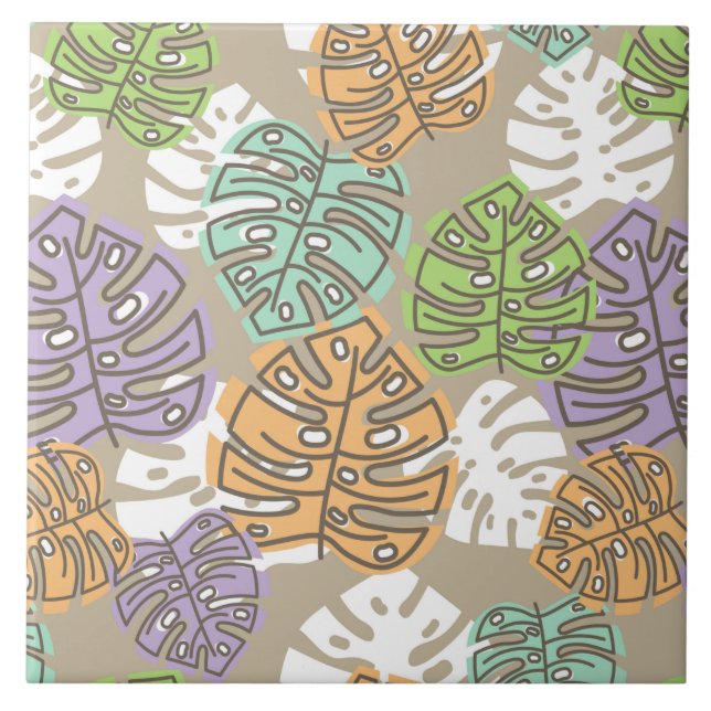 De Cerâmica pastel deixa azulejo cerâmico (Frente)