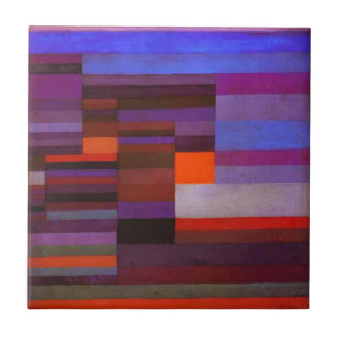 De Cerâmica Paul Klee Fire no Azulejo da Noite
