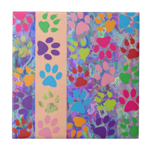 De Cerâmica Paw imprime Azulejo cerâmico