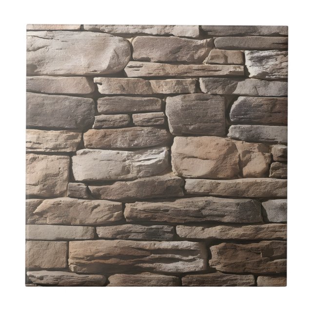 De Cerâmica Pea gravel Basalt Azulejo clássico (Frente)
