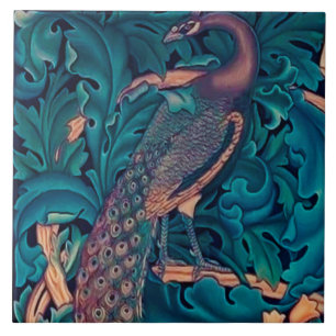 De Cerâmica Peacock na Floresta, Azulejo Cerâmico William Mor