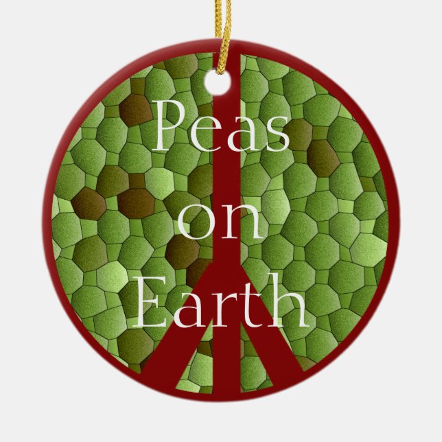 De Cerâmica Peas na Terra - Ornamento do Símbolo da Paz (Frente)