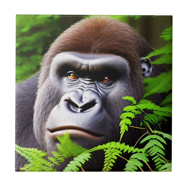 De Cerâmica Peekaboo Gorilla, Azulejo cerâmico (Frente)
