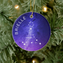 Peixes Dotação Zodiac Personalizada por Ornamento