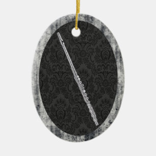 De Cerâmica Pendente oval do ornamento da flauta