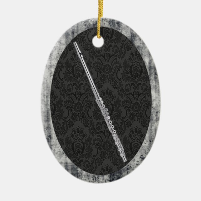 De Cerâmica Pendente oval do ornamento da flauta (Frente)