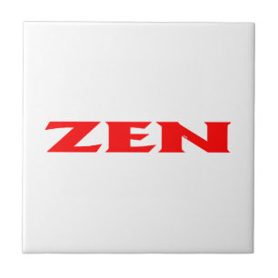 De Cerâmica Pequeno azulejo branco vermelho Zen