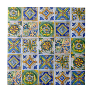 De Cerâmica Pequeno azulejo cerâmico ao estilo siciliano "Mist